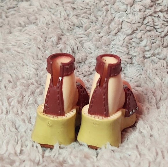 Mattel Barbie My Scene Red Platform Doll Sandals Shoes 2003 Spring Break Chelsea - Picture 3 of 6